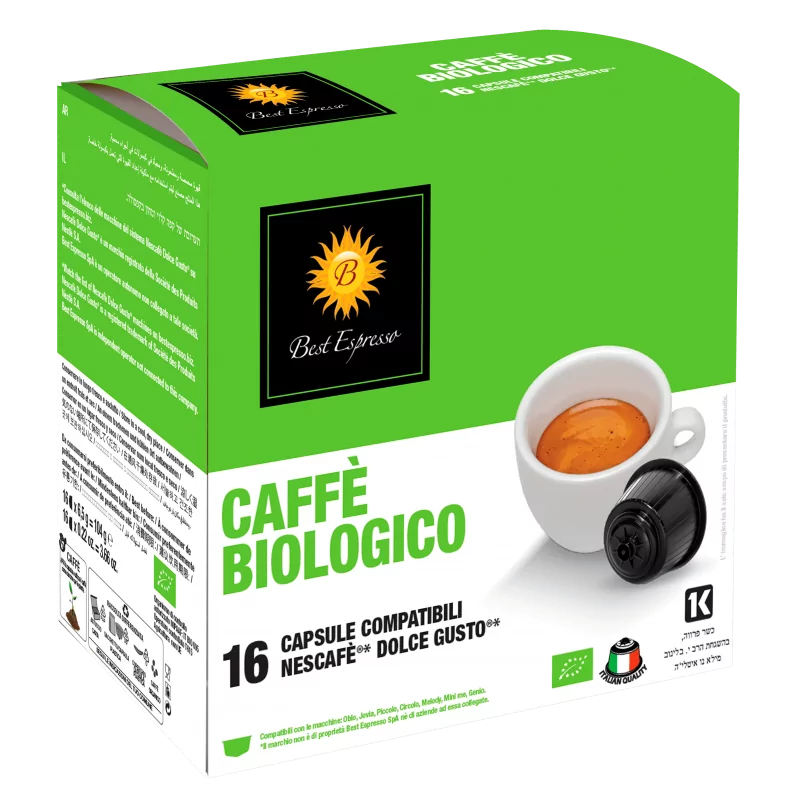 x16 Café Bio 100% Arabica Compatibles Machine à Café Dolce Gusto®
