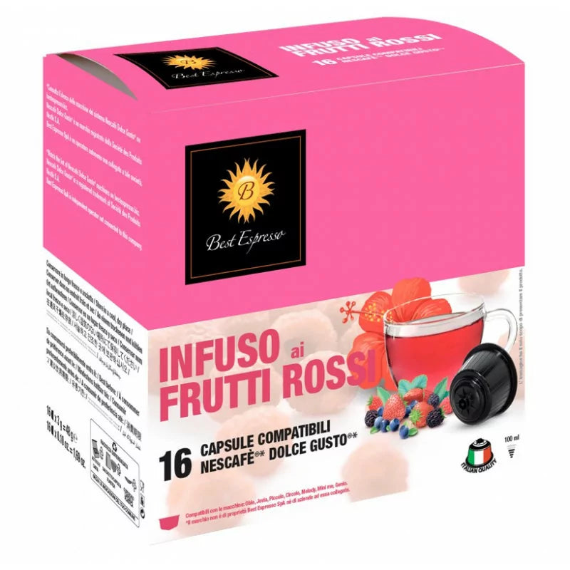 x16 Infusion Fruits Rouges Compatibles Machine à Café Dolce Gusto®