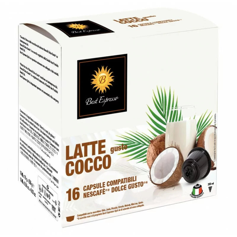 x16 Lait Coco Compatibles Machine à Café Dolce Gusto