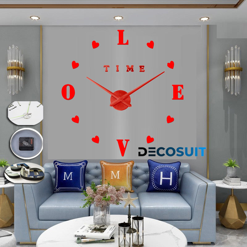 3D Horloge Murale sans cadre (LOVE)