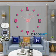 Charger l&#39;image dans la galerie, 3D Horloge Murale sans cadre (LOVE)
