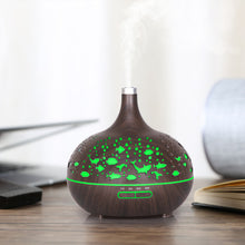 Charger l&#39;image dans la galerie, Diffuseur d&#39;huile essentielle effet boisé 300ml - Humidificateur
